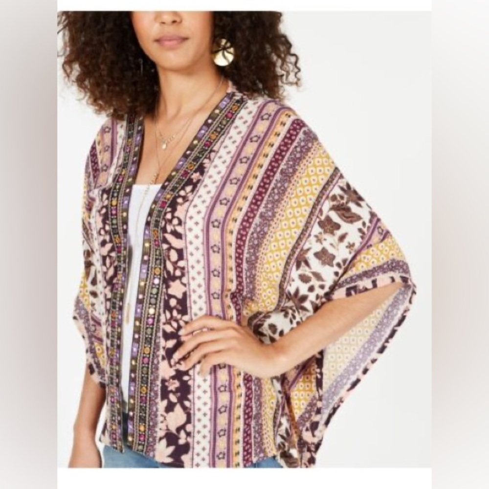 Boho multicolored kimono